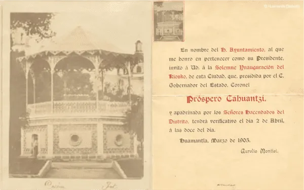 Kiosco histórico del parque de Huamantla