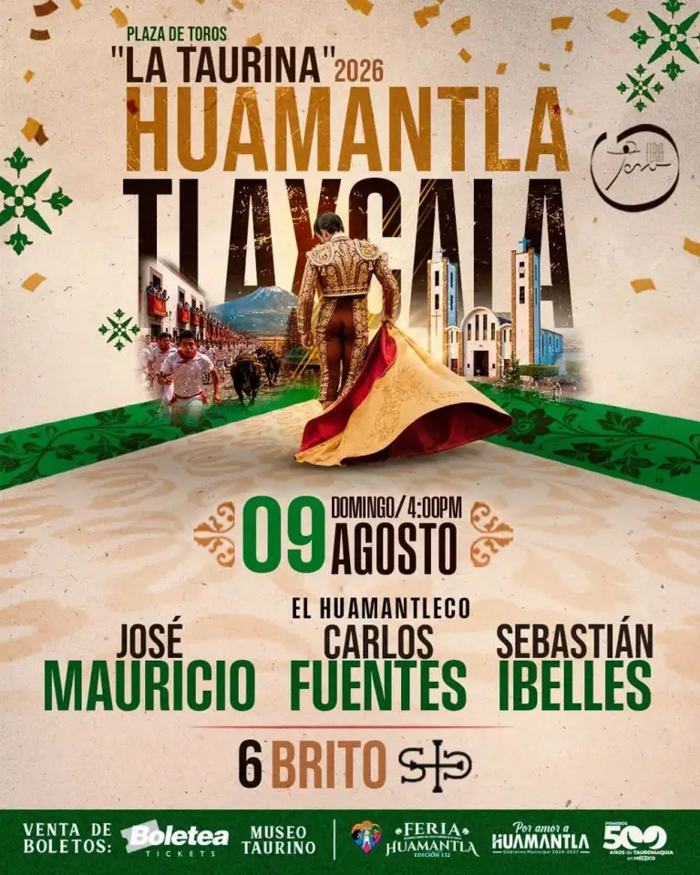 Boletos de la Primera Corrida de Toros de la Feria de Huamantla 2026