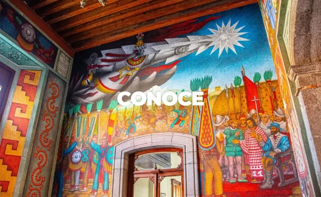 Mural que representa la historia de Huamantla