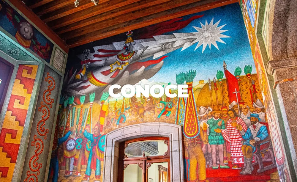 Mural que representa la historia de Huamantla